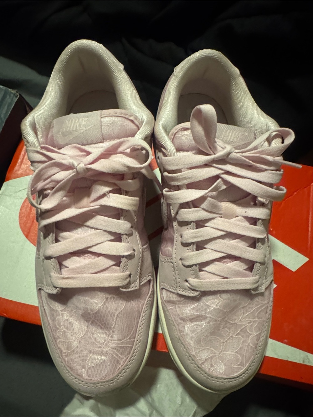 Nike Women's Light Pink Lace Low-Top Sneakers
